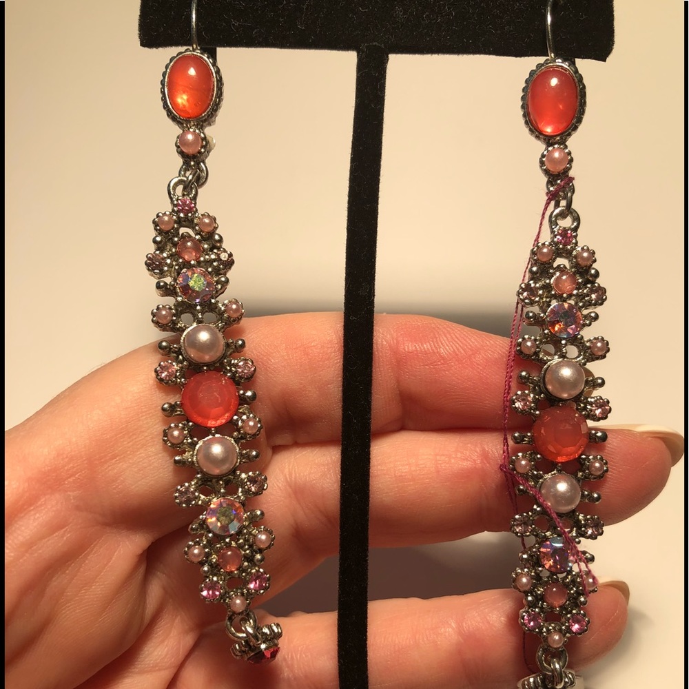 Earrings Pink Statement Dangle